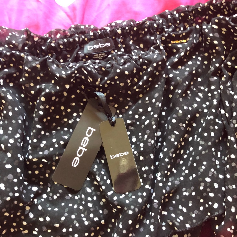 Authentic Bebe Off Shoulder Crop Ruffled Tops!!! - image 1